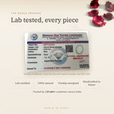 Aquamarine Bracelet lab certificate with QR code – The Oorja promise