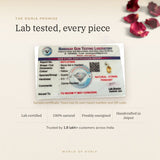 Citrine Pendant lab certificate with QR code – The Oorja promise