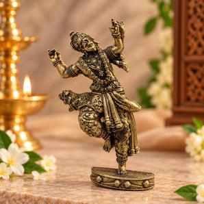 Krishna idol in Panchdhatu gold finish