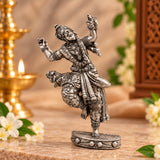 Krishna idol in silver plated finish