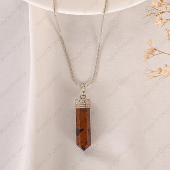 Natural Red Jasper Pencil Pendant