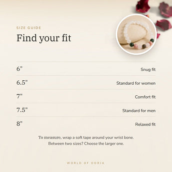 Pregnancy Bracelet size guide – 6 to 8 inch