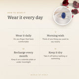 How to wear your Lapis Lazuli Ring – daily wear, morning wish, recharge on selenite or moonlight