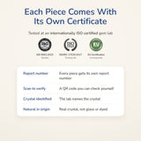 Lapis Lazuli Anklet lab certificate – tested at an ISO certified gem lab