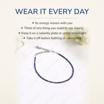 How to wear your Lapis Lazuli Anklet