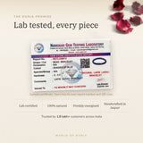 Lapis Lazuli bracelet lab certificate with QR code – The Oorja promise