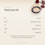 Lapis Lazuli bracelet size guide – 6 to 8 inch
