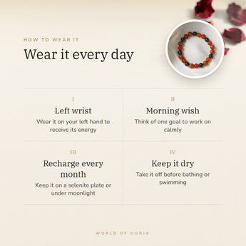 How to wear your Mulank 9 Bracelet – left wrist, morning wish, recharge on selenite or moonlight
