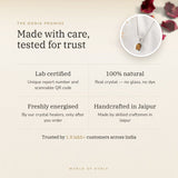 The Oorja promise – Tiger Eye Pendant, lab certified and energised after you order