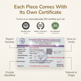 Leo Constellation Bracelet lab certificate – tested at an ISO certified gem lab