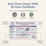 Libra Constellation Bracelet lab certificate – tested at an ISO certified gem lab