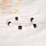 Cancer zodiac bracelet with natural healing crystals for emotional balance