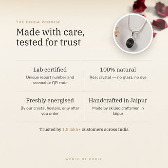 The Oorja promise – Sulemani Hakik Pendant, lab certified and energised after you order