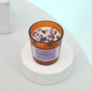 Mini Amethyst Tranquil Dreams Candle - WorldOfOorja