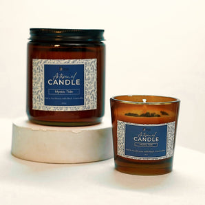 Mini Black Tourmaline Mystic Tide Candle - WorldOfOorja