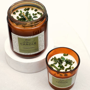 Mini Green Aventurine Verdant Calm Candle - WorldOfOorja