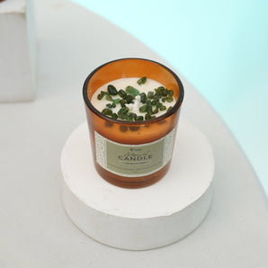 Mini Green Aventurine Verdant Calm Candle - WorldOfOorja