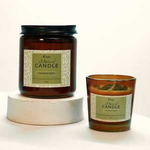 Mini Green Aventurine Verdant Calm Candle - WorldOfOorja