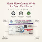 Morganite Bracelet lab certificate – tested at an ISO certified gem lab