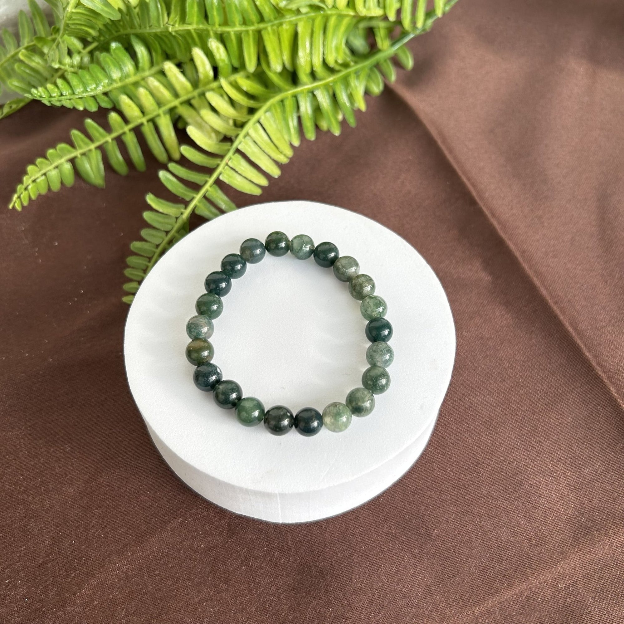 Moss agate bracelet - WorldOfOorja