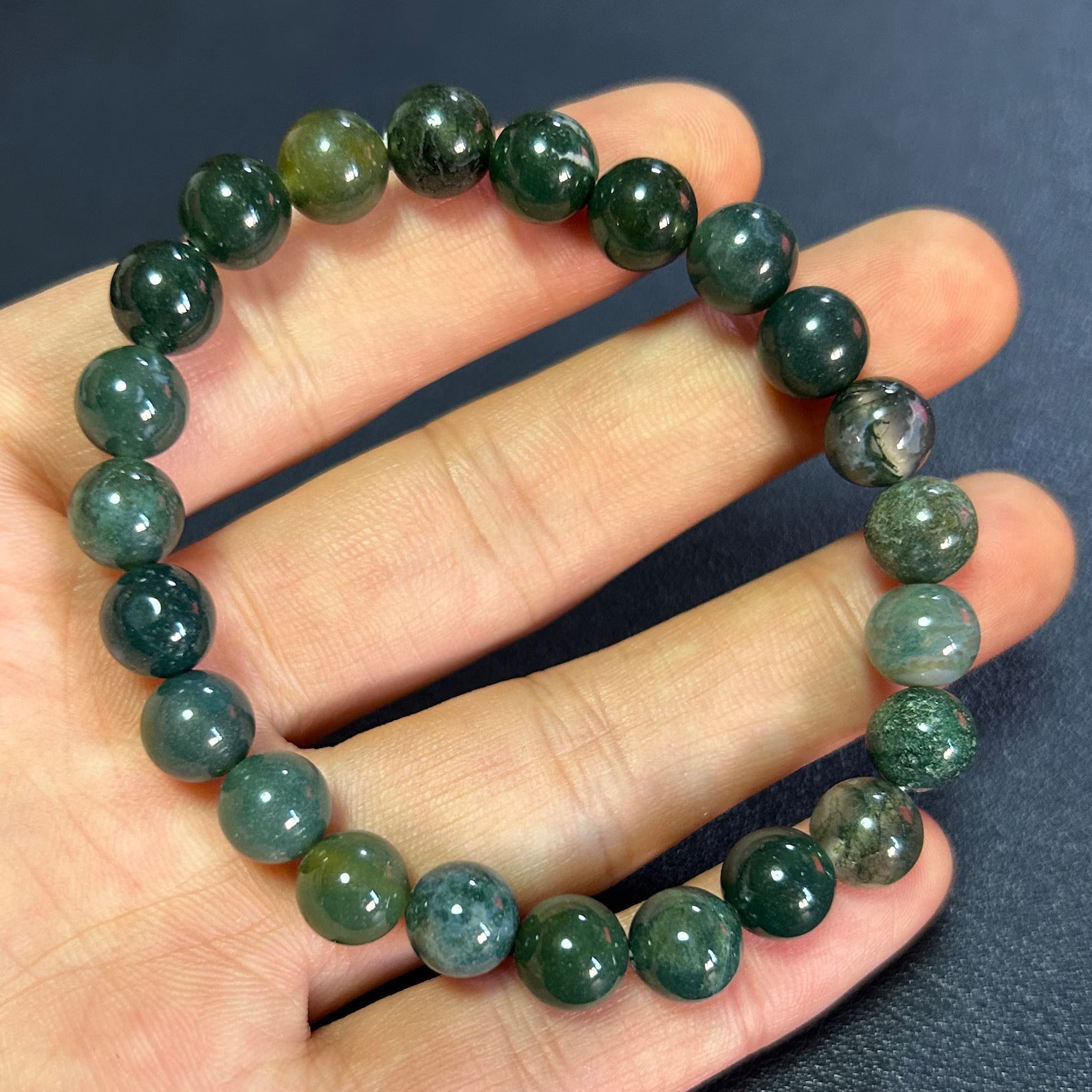 Moss agate bracelet - WorldOfOorja