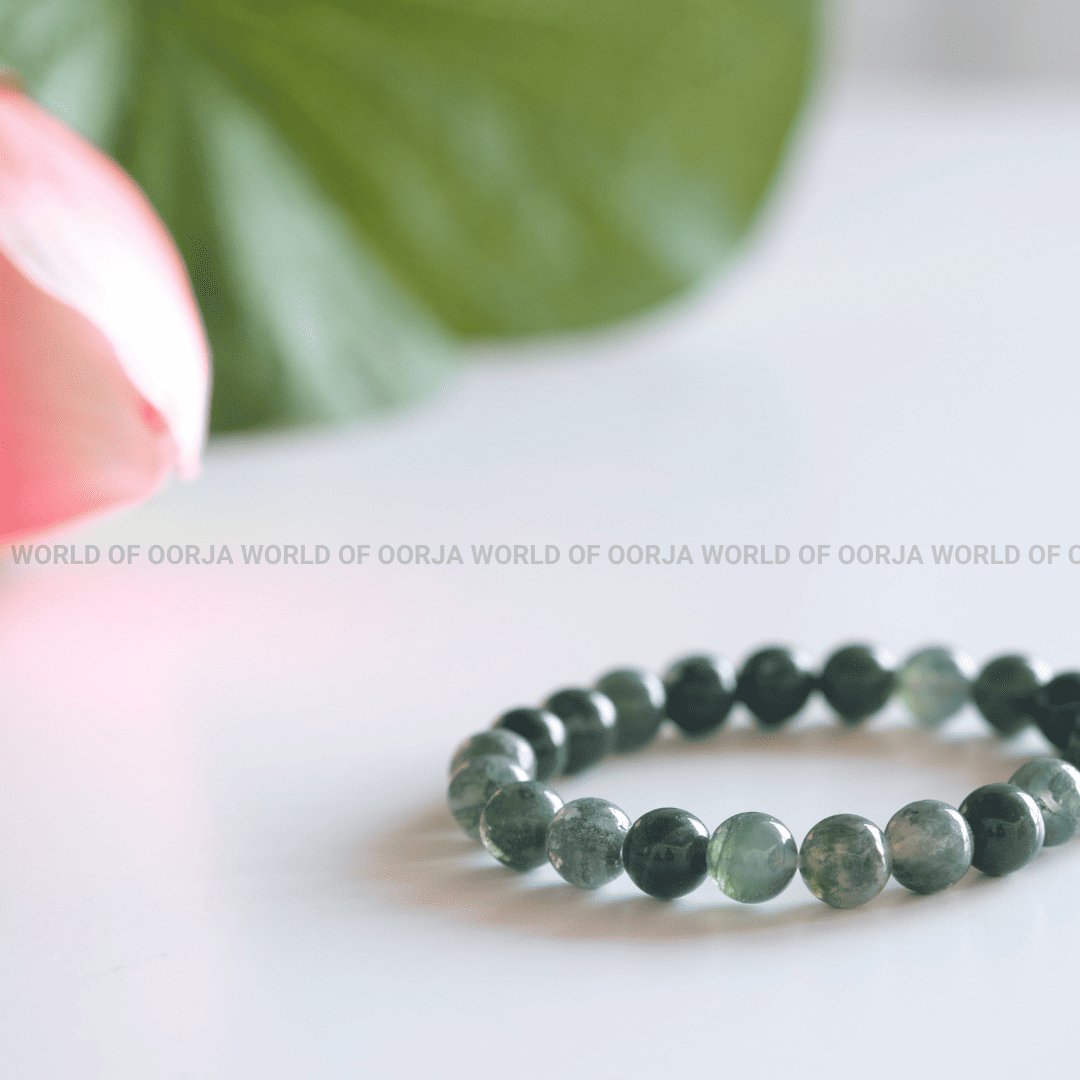 Moss agate bracelet - WorldOfOorja