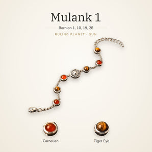 Mulank 1 Sun Charm Bracelet with Carnelian and Tiger Eye – World of Oorja