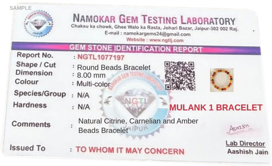Mulank 1 Crystal Bracelet | For Birth Dates 1, 10, 19 & 28 lab certificate – World of Oorja