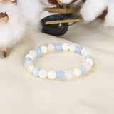 Mulank 2 Numerology Crystal Bracelet close-up view - WorldOfOorja