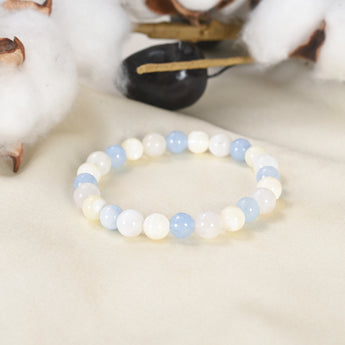 Mulank 2 Numerology Crystal Bracelet close-up view - WorldOfOorja