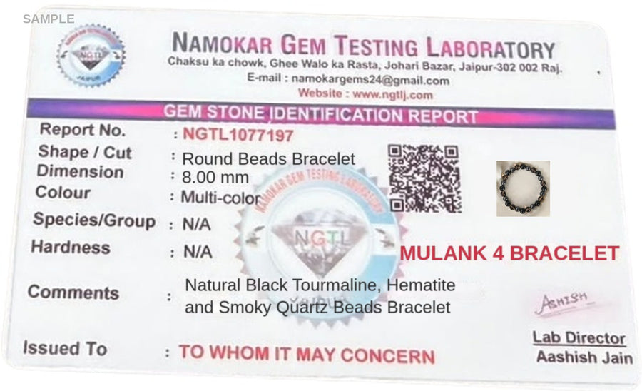 Mulank 4 Crystal Bracelet | For Birth Dates 4, 13, 22 & 31 lab certificate – World of Oorja