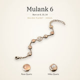 Mulank 6 Venus Charm Bracelet with Rose Quartz and Milky Quartz – World of Oorja