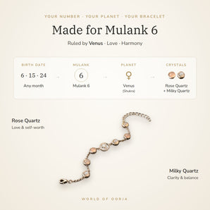 Made for Mulank 6 – birth dates, ruling planet Venus and crystals Rose Quartz and Milky Quartz
