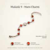 Mulank 9 bracelet crystals and fit – Red Jasper, Carnelian, adjustable chain