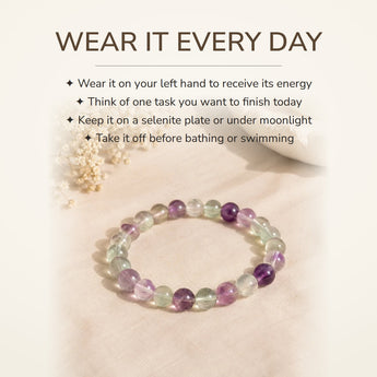 How to wear your Multi-Fluorite Bracelet