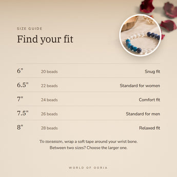 Weight Loss Bracelet size guide – 6 to 8 inch