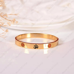 Om 5 Mukhi Rudraksha Kada Bracelet - WorldOfOorja