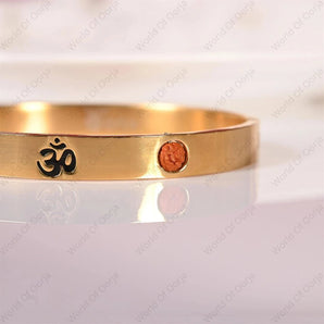Om 5 Mukhi Rudraksha Kada Bracelet - WorldOfOorja