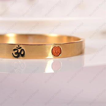 Om 5 Mukhi Rudraksha Kada Bracelet - WorldOfOorja