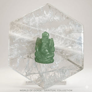 Green Aventurine Ganesha idol for car