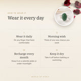 How to wear your Green Aventurine Ring – daily wear, morning wish, recharge on selenite or moonlight