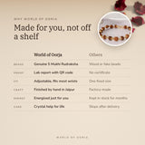 Why World of Oorja – 5 Mukhi Divine Rudraksha Bracelet made for you, finished by hand in Jaipur