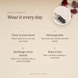 How to wear your Molten Lava Pencil Pendant – daily wear, morning wish, recharge on selenite or moonlight
