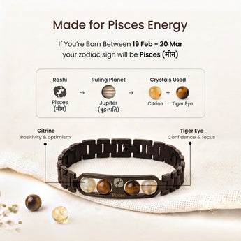 Made for Pisces energy – ruling planet and crystals in the Pisces zodiac bracelet