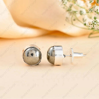Polished Pyrite Studs - WorldOfOorja