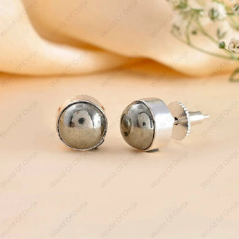 Polished Pyrite Studs - WorldOfOorja