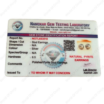 Polished Pyrite Studs - WorldOfOorja