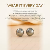 How to wear your Polished Pyrite Studs