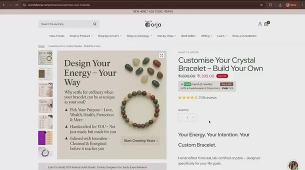 how to customise your crystal bracelet