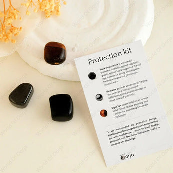 Protection tumble stones – black tourmaline, hematite and tiger eye